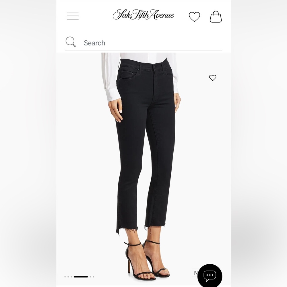 Mother jeans. Insider crop. Black.